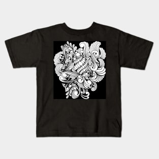 Elegant zentangle design Kids T-Shirt